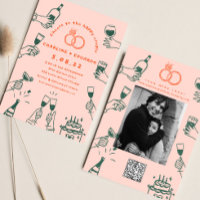 Handgezeichnetes Foto Qrcode Zeitgenössische Hochz