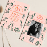 Handgezeichnetes Foto Qrcode Zeitgenössische Hochz Einladung<br><div class="desc">Mit ihren lebendigen Designs und lebhaften Illustrationen erweckt diese Einladung das Wesen der Freude. Diese einmaligen Einladungen bieten eine reizvolle Möglichkeit, Gäste zu einem besonderen Tag einzuladen. Mit charmanten Illustrationen von Handtoasting zur Liebe und zum Glück, fügt die Kollektion "Cheers to Happy Couple" Ihren Hochzeitsfeiern eine Touch von Laune und...</div>