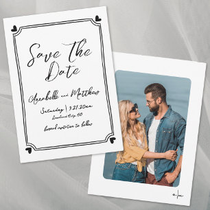 Handgezeichnetes Foto Whimsical Simple Wedding Save The Date