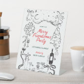 Handgezeichnetes Friendsmas Weihnachtsgebäck Party Sockelschild (In SItu)