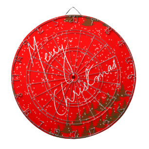 Handgezeichnetes Frohe Weihnachten Dartscheibe