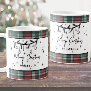 Handgezeichnetes Frohe Weihnachten Kaffeetasse