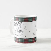 Handgezeichnetes Frohe Weihnachten Kaffeetasse (Vorderseite Links)