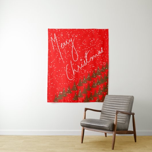 Handgezeichnetes Frohe Weihnachten Wandteppich (Beispiel)