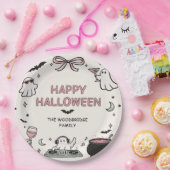 Handgezeichnetes Frohes Halloween Pappteller (Party)