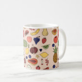 Handgezeichnetes Fruchtmuster Kaffeetasse (VorderseiteRechts)