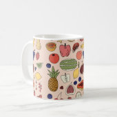 Handgezeichnetes Fruchtmuster Kaffeetasse (Vorderseite Links)