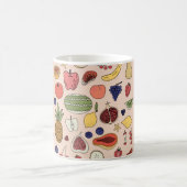 Handgezeichnetes Fruchtmuster Kaffeetasse (Mittel)
