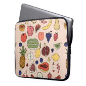 Handgezeichnetes Fruchtmuster Laptopschutzhülle (Vorderseite Links)