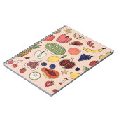 Handgezeichnetes Fruchtmuster Notizblock (Linke Seite)