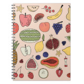 Handgezeichnetes Fruchtmuster Notizblock (Vorderseite)