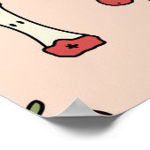 Handgezeichnetes Fruchtmuster Poster (Ecke)