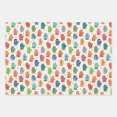 Handgezeichnetes gemütliches Winter-Verpackungspap Geschenkpapier Set (Vorderseite)