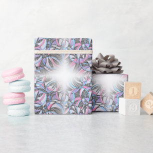 Handgezeichnetes geometrisches Blumengeschenk  Geschenkpapier
