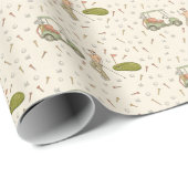 Handgezeichnetes Golf-Geschenkpapier Geschenkpapier (Rolleneckpunkt)