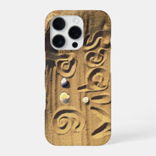 Handgezeichnetes Good Vibes Zitat im Strand Sand F iPhone 16 Pro Hülle