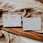 Handgezeichnetes Green Gingham Ribbon Diaper Raffl Begleitkarte