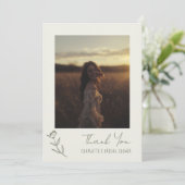 Handgezeichnetes, grün weißes Brautparty Dankeskarte (Stehend Vorderseite)