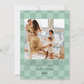 Handgezeichnetes, grünes Foto Feiertagskarte (Rückseite)