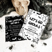 Handgezeichnetes Halloween-Bachelorette-Weekend-Pa Einladung