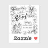 Handgezeichnetes Halloween-Brautparty Aufkleber (Blatt)