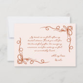 Handgezeichnetes Halloween-Brautparty Dankeskarte (Rückseite)