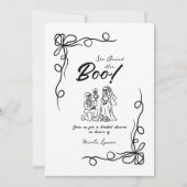 Handgezeichnetes Halloween-Brautparty Einladung (Vorderseite)