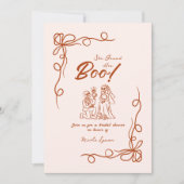 Handgezeichnetes Halloween-Brautparty Einladung (Vorderseite)