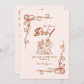 Handgezeichnetes Halloween-Brautparty Einladung (Vorne/Hinten)