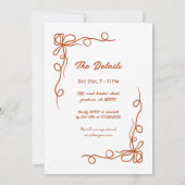 Handgezeichnetes Halloween-Brautparty Einladung (Rückseite)