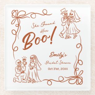 Handgezeichnetes Halloween-Brautparty Glasuntersetzer