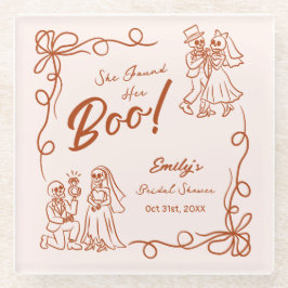 Handgezeichnetes Halloween-Brautparty Glasuntersetzer