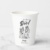 Handgezeichnetes Halloween-Brautparty Pappbecher (Vorderseite)