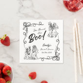 Handgezeichnetes Halloween-Brautparty Serviette (Beispiel)