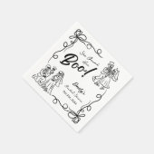 Handgezeichnetes Halloween-Brautparty Serviette (Ecke)