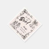 Handgezeichnetes Halloween-Brautparty Serviette (Ecke)