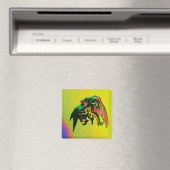 Handgezeichnetes Halloween Gargoyle Magnet 2inx2in (In Situ (Geschirrspüler))