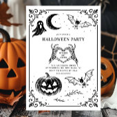 Handgezeichnetes Halloween-Party Einladung