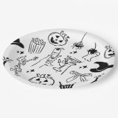 Handgezeichnetes Halloween-Party Pappteller (Schrägansicht)