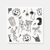Handgezeichnetes Halloween-Party Serviette (Vorderseite)