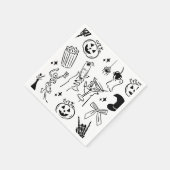Handgezeichnetes Halloween-Party Serviette (Ecke)