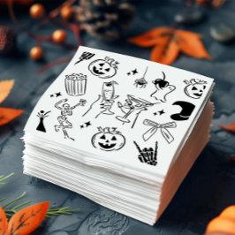 Handgezeichnetes Halloween-Party Serviette