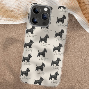 Handgezeichnetes Haustierporträt Scottish Terrier iPhone 16 Pro Max Hülle