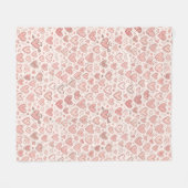 Handgezeichnetes Herz-Muster Fleecedecke (Vorderseite (Horizontal))