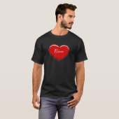 Handgezeichnetes Herz Nina - Vorname Herz I Liebe  T-Shirt (Vorne ganz)