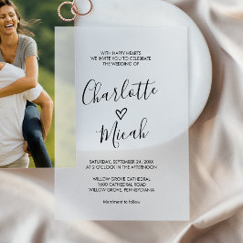 Handgezeichnetes Herz Romantische Moderne Einfache Pergament Einladungen