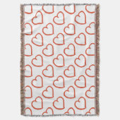 Handgezeichnetes Herz rot auf Weiß Decke (Vorderseite Vertikal)