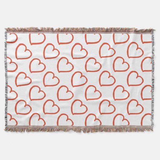 Handgezeichnetes Herz rot auf Weiß Decke (Vorderseite)