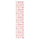 Handgezeichnetes Herzmuster ID470 Kurzer Tischläufer (Vorderseite)