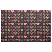 Handgezeichnetes Herzmuster ID470 Stoff (Fat Quarter (45,7 x 55,9 cm))